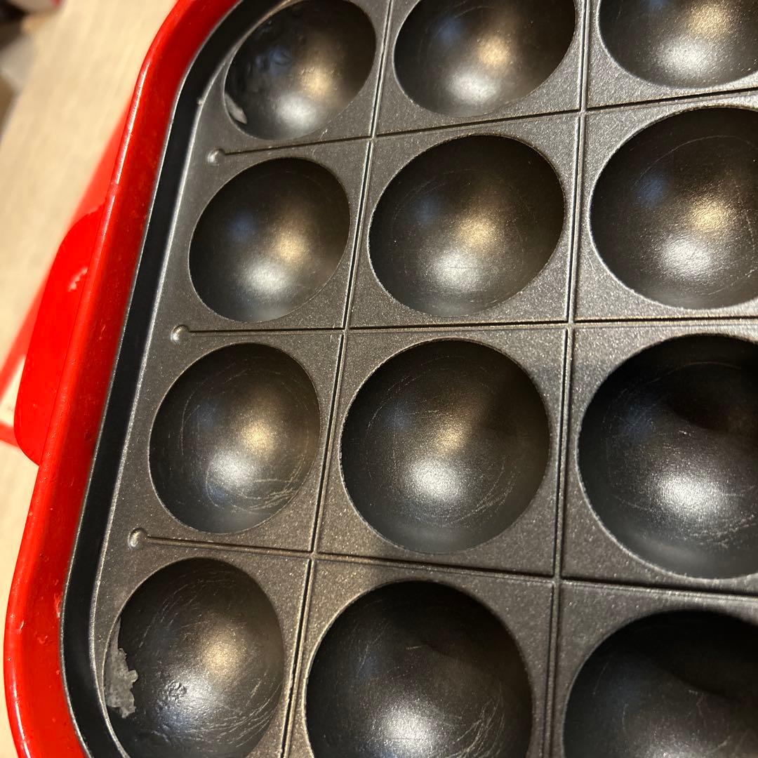 BRUNO たこ焼き器 レッド 24穴