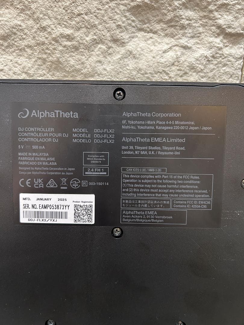 AlphaTheta DDJ-FLX2 本体のみ DJコントローラー 中古品