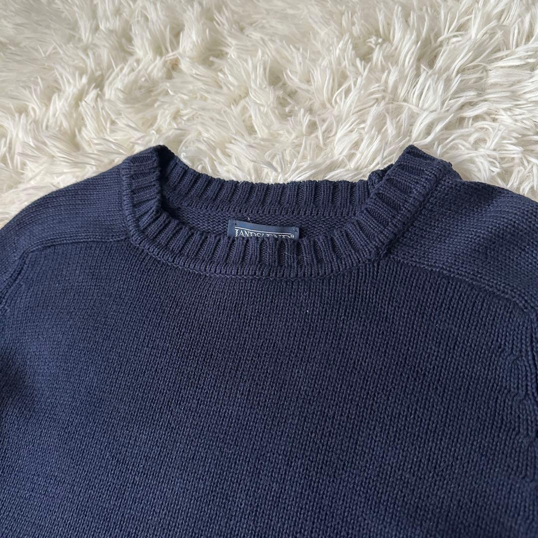 Lands’ End コットンニット 90s USA製 ネイビー ラグラン