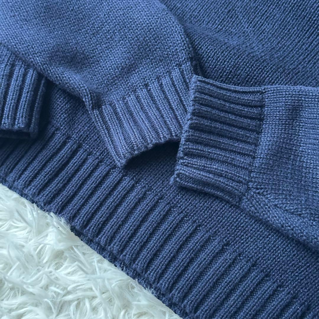 Lands’ End コットンニット 90s USA製 ネイビー ラグラン