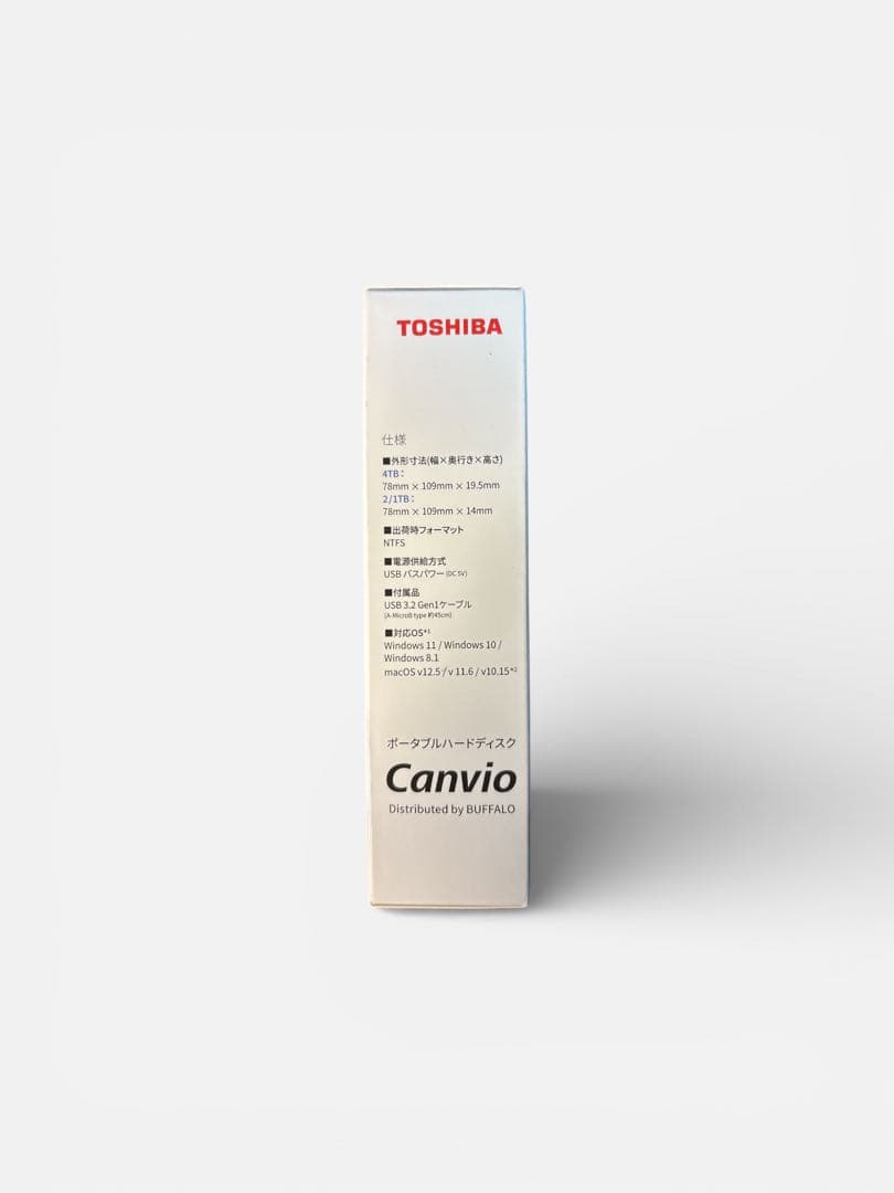 【新品】TOSHIBA Canvio 1TB 外付けハードディスク　東芝