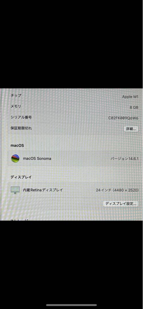 値下iMac Green 24inch 8コアCPU 8GB 512GB SSD
