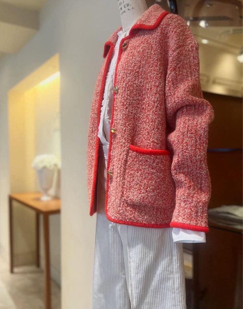 美品　ドゥロワー　drawer ニットジャケット　カーディガン