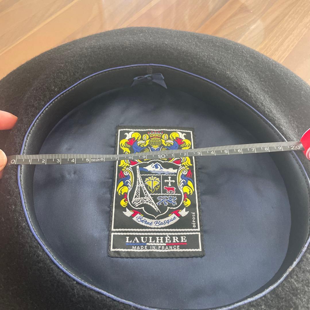 LAULHERE ベレー帽　黒　メンズ