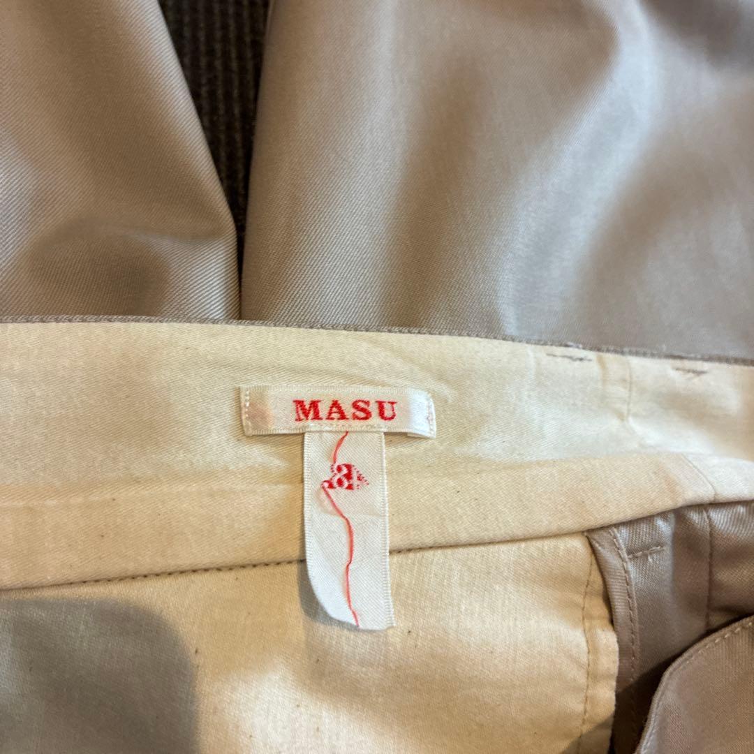 MASU ウールスラックスパンツ　サイドアジャスター付き