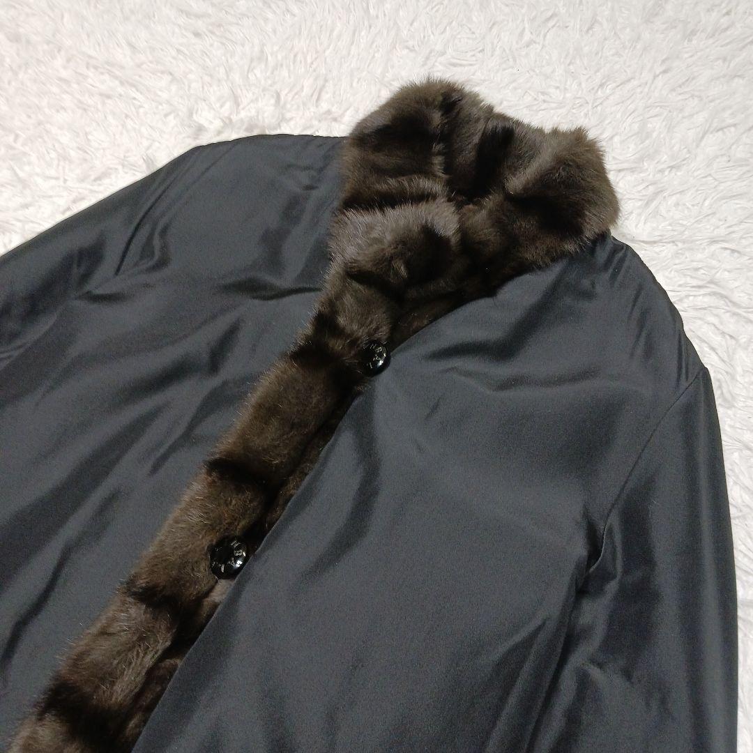 ✨極美品✨バルマン　リバーシブル　シルク　リスファー　コート　サイズL