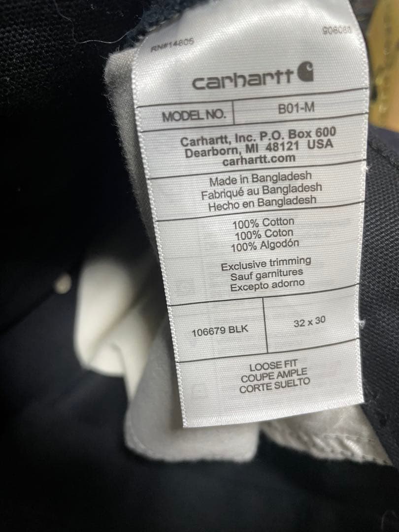 Carhartt ダブルニー 黒 32×30