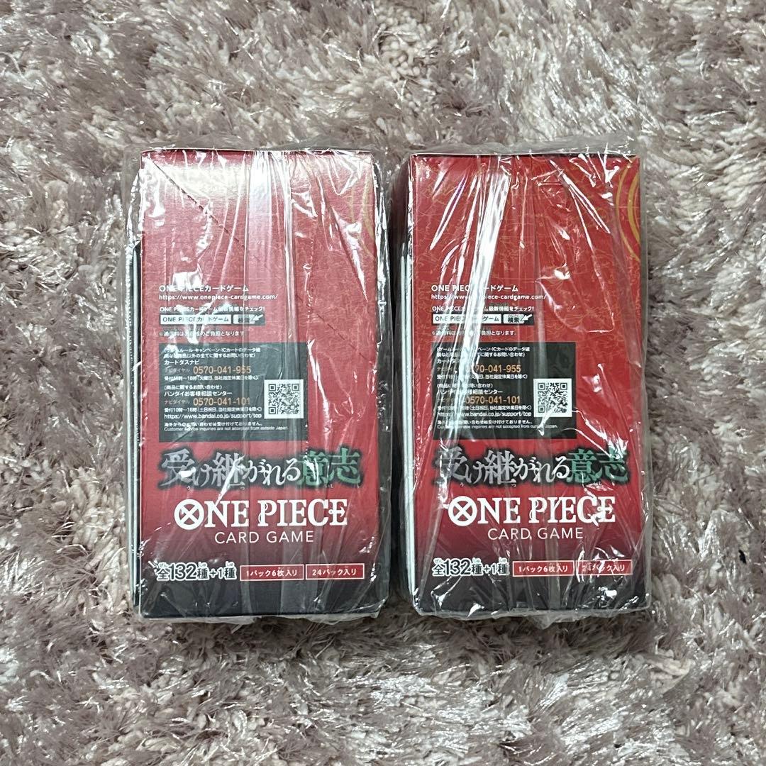 ワンピースカードゲーム 受け継がれる意志 2BOX テープ付き プロモカード6枚