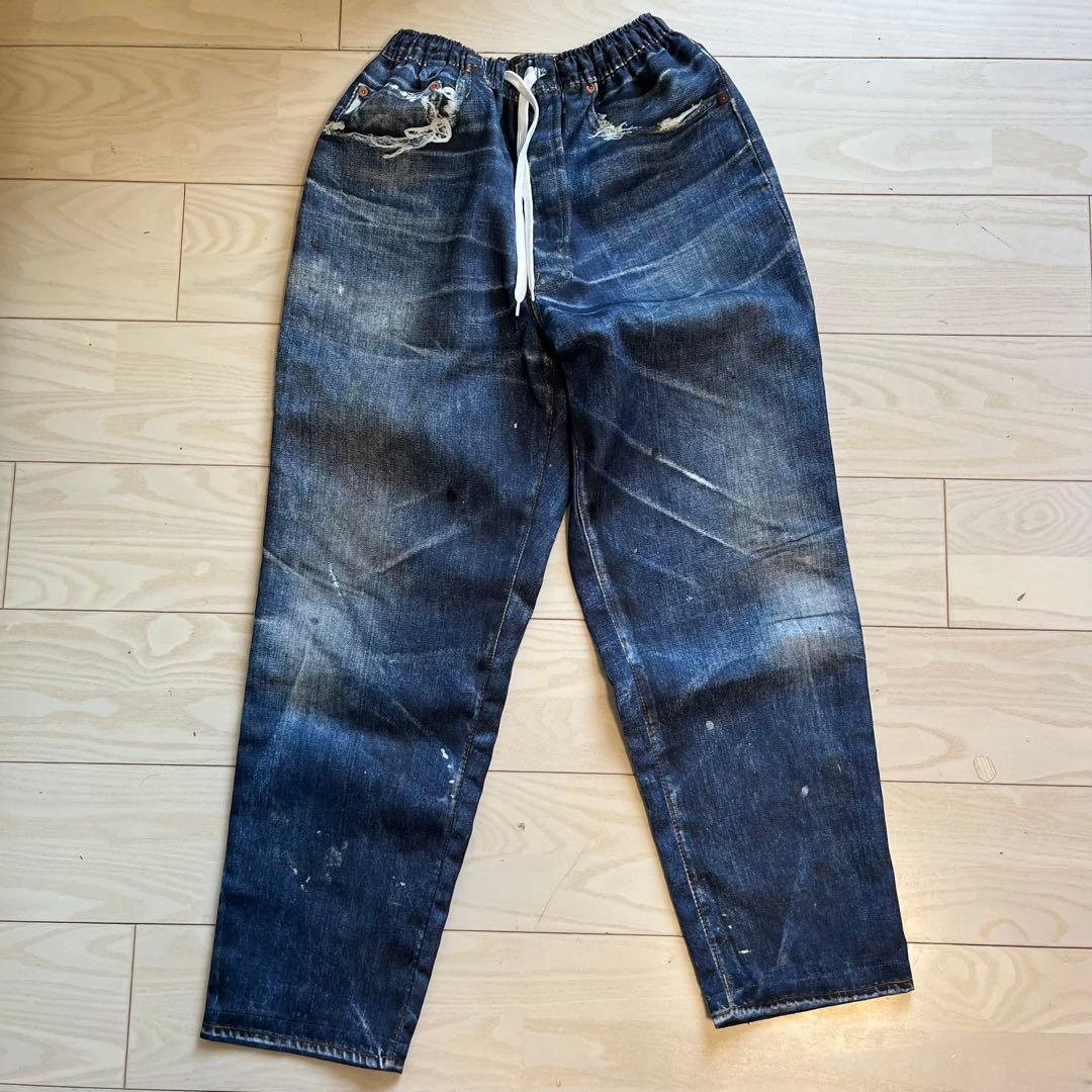 美品 Fake Vintage Denim Easy Pants Type-47