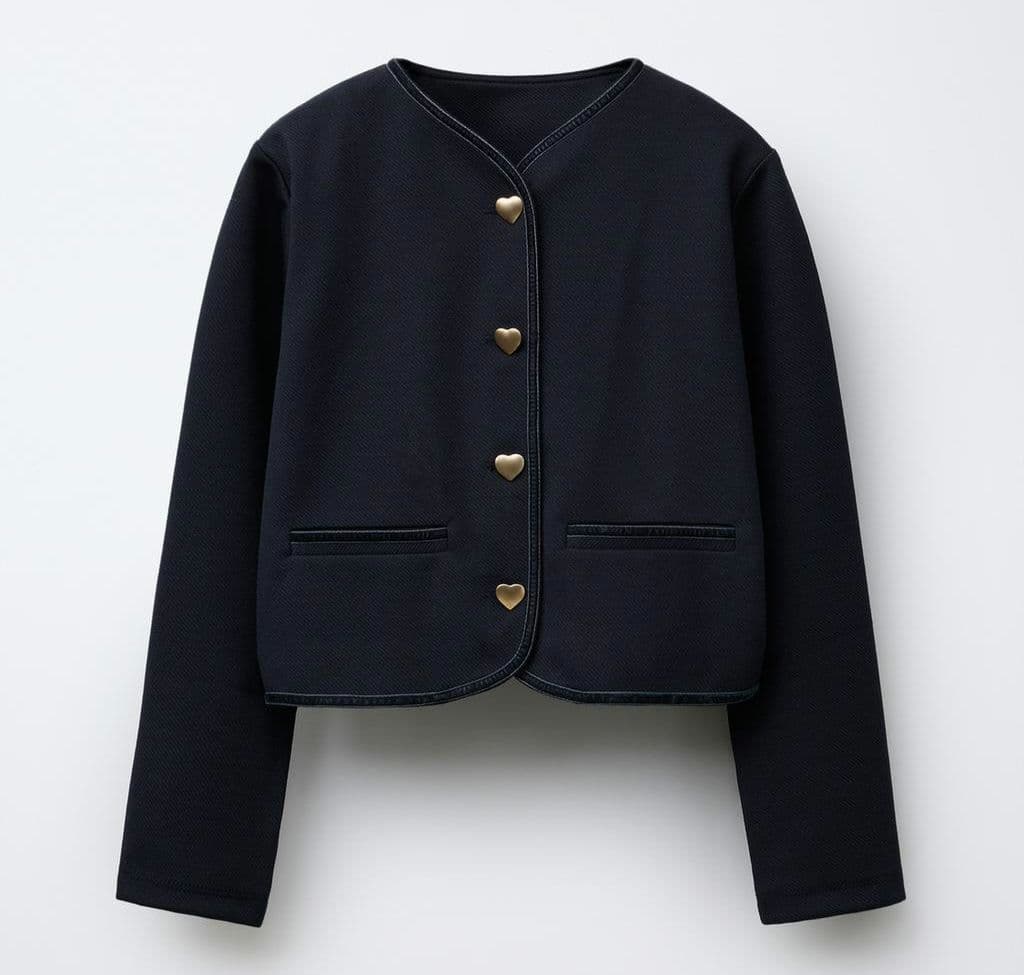 【新品未使用】ZARAキッズ ハートジャケット・スコート&ボウタイシャツ 164