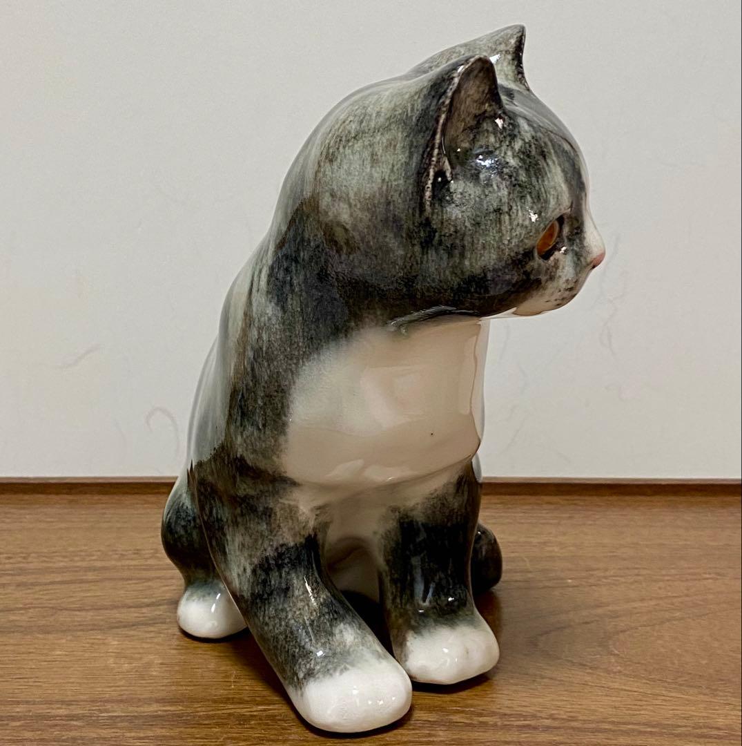 モデルNo.26 ウィンスタンレイキャット　初期作品　キジトラ猫　貫入無し❣️