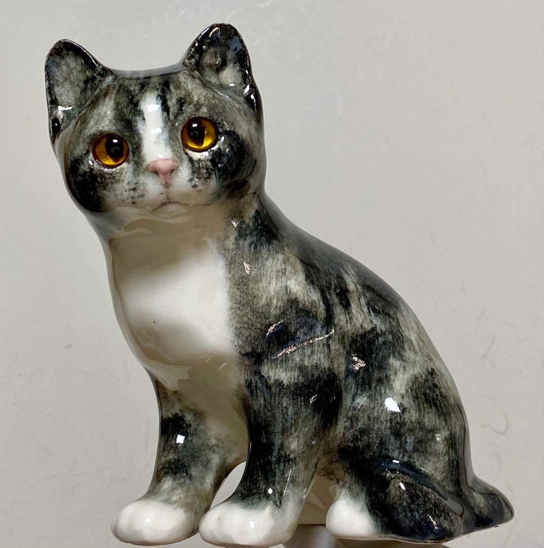 モデルNo.26 ウィンスタンレイキャット　初期作品　キジトラ猫　貫入無し❣️