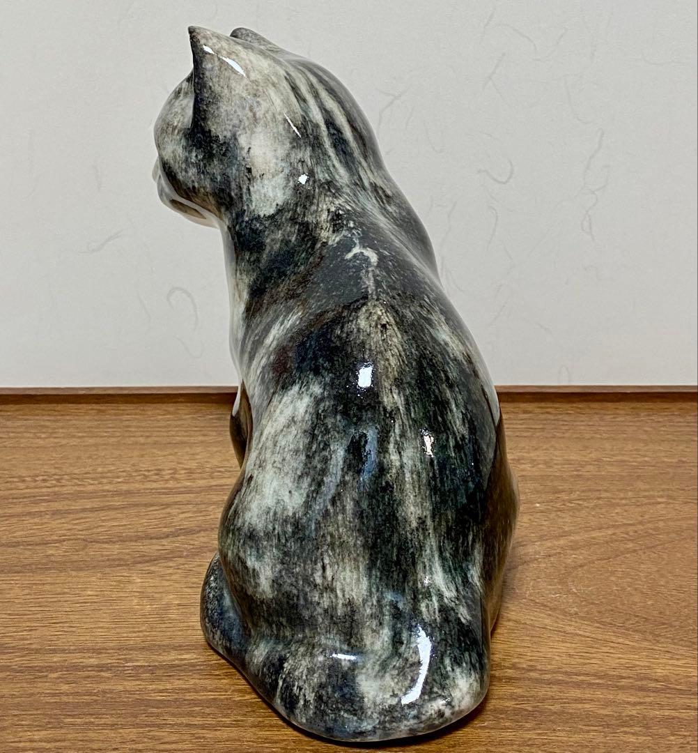 モデルNo.26 ウィンスタンレイキャット　初期作品　キジトラ猫　貫入無し❣️