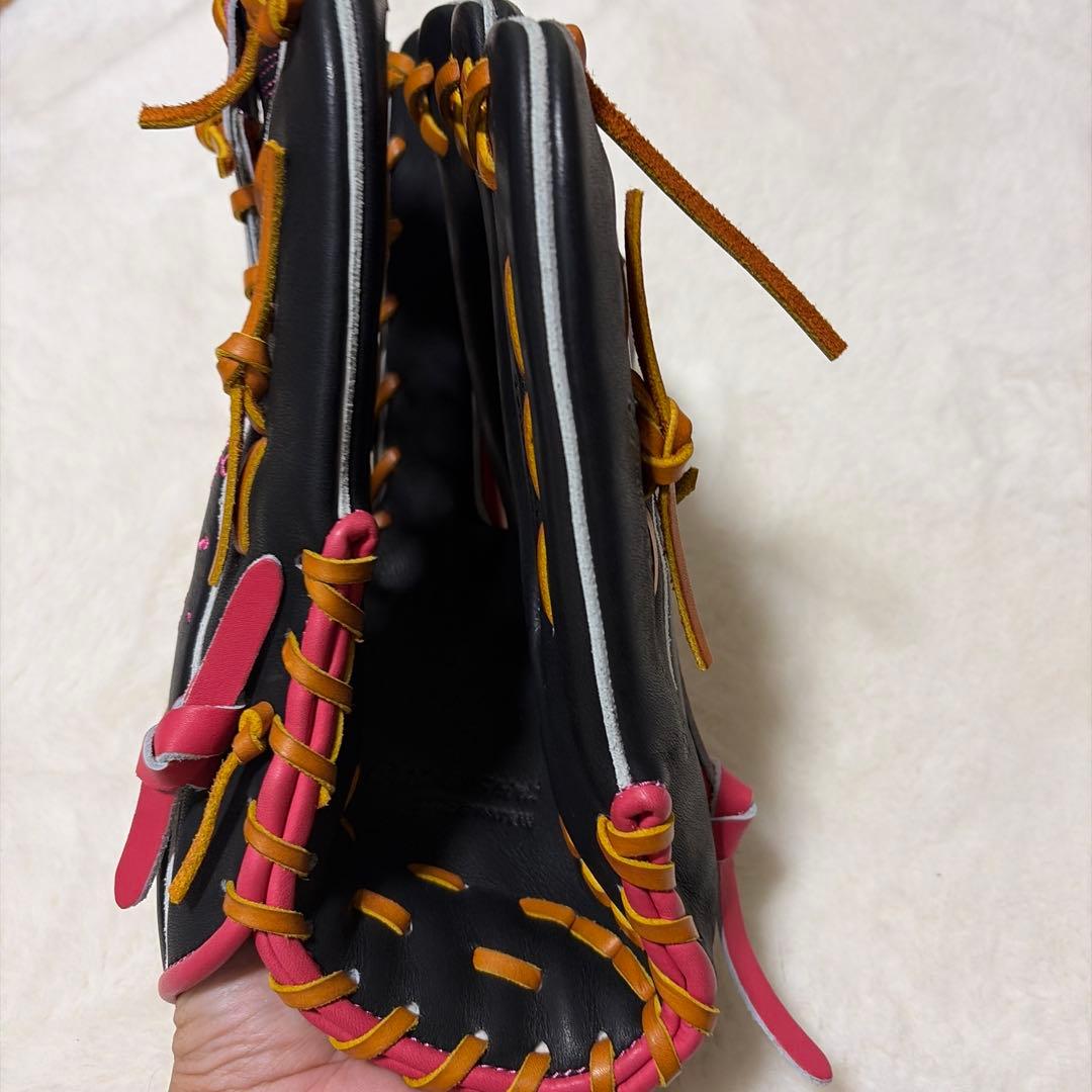 本日限定プロステイタス軟式外野用　桜刺繍　湯もみ型付け済即使用可　袋付新品未使用