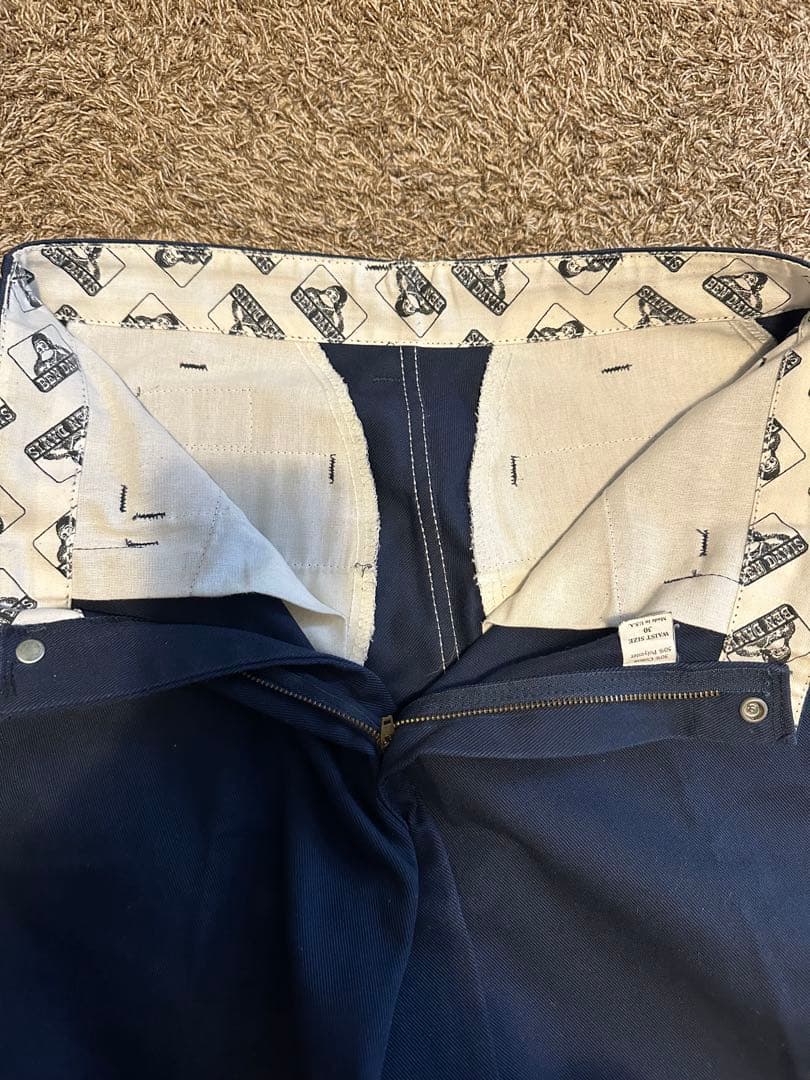 希少　美品　90s USA製 ベンデイビス　ゴリラカット フリスコパンツ　紺色