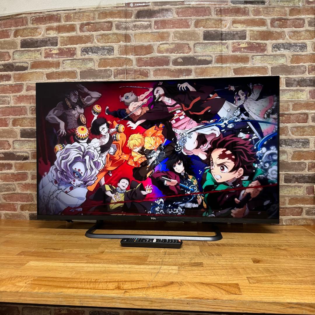 TCL 50V型 4K 液晶テレビ スマートテレビ 50P8S 動画配信アプリ○