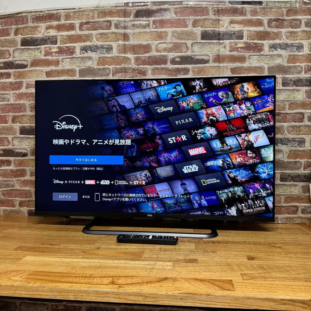 TCL 50V型 4K 液晶テレビ スマートテレビ 50P8S 動画配信アプリ○