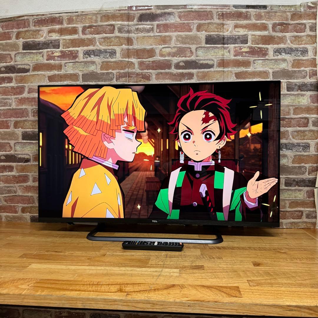 TCL 50V型 4K 液晶テレビ スマートテレビ 50P8S 動画配信アプリ○