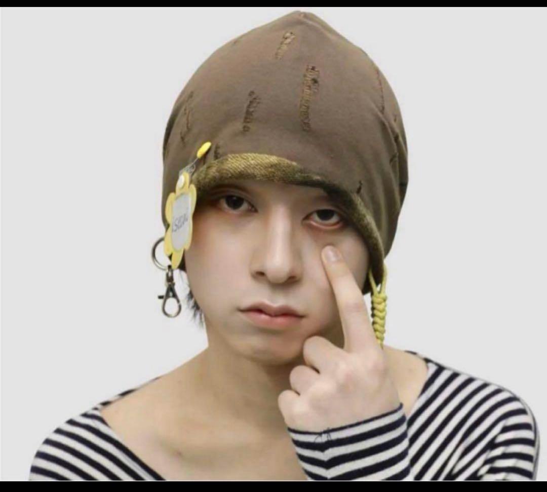 isecai Whimgy Beanie Brown×Yellow