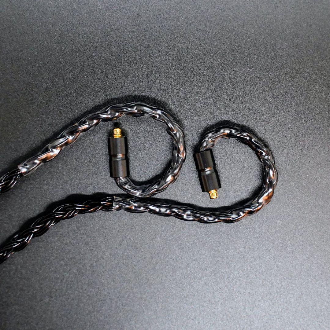 【オーダーメイド新作】24コア ブラック被膜 膨張式MMCX 4.4mm