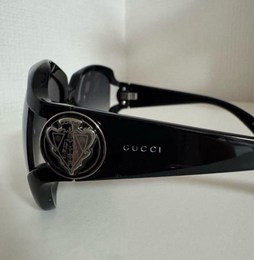 GUCCI サングラス ブラック サイドロゴ ユニセックス 美品