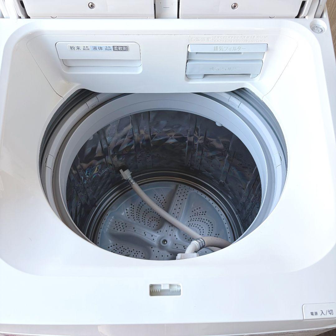 配送設置無料！純正SHARPブラウンおしゃな大容量洗濯機！完動超美品！