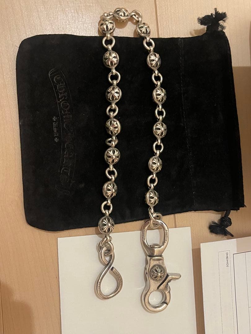 ※インボイス原本 クロムハーツ ウォレットチェーン #2BALL SHORT-S