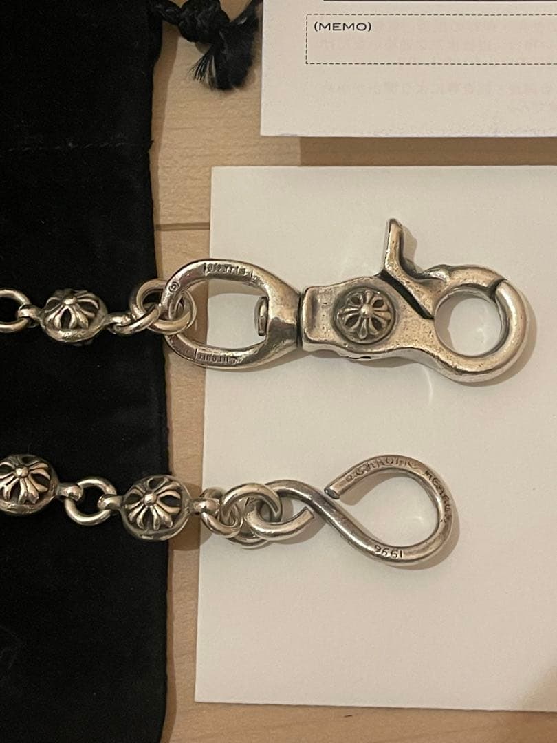 ※インボイス原本 クロムハーツ ウォレットチェーン #2BALL SHORT-S