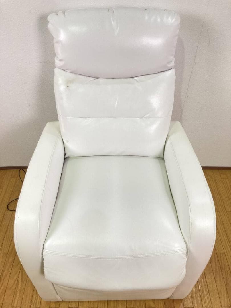 電動リクライニングソファ シングルソファ 白 ホワイト マツエク 店舗什器