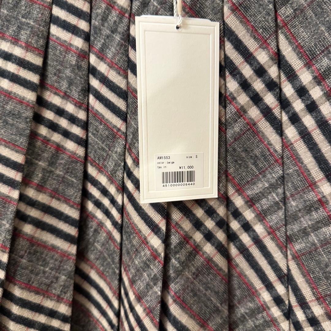 スカート Andmary Monica check pleats mini skirt