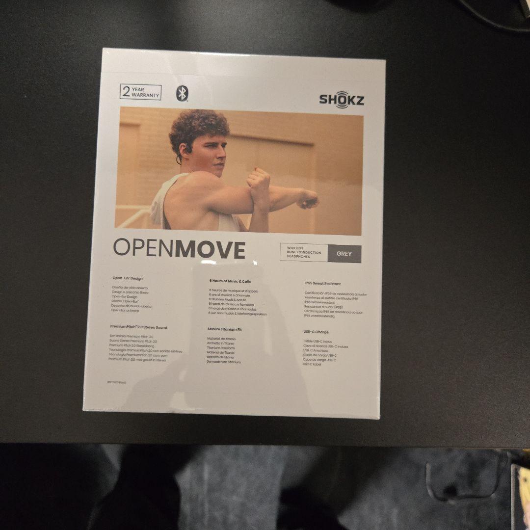 SHOKZ 骨伝導イヤホンOPENMOVE S661 グレー③