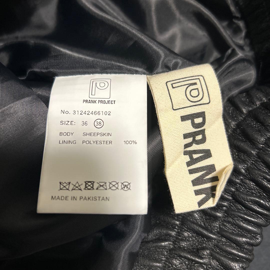 ♡プランクプロジェクト♡レザーショートパンツ　24aw 38 ブラック 羊革　黒