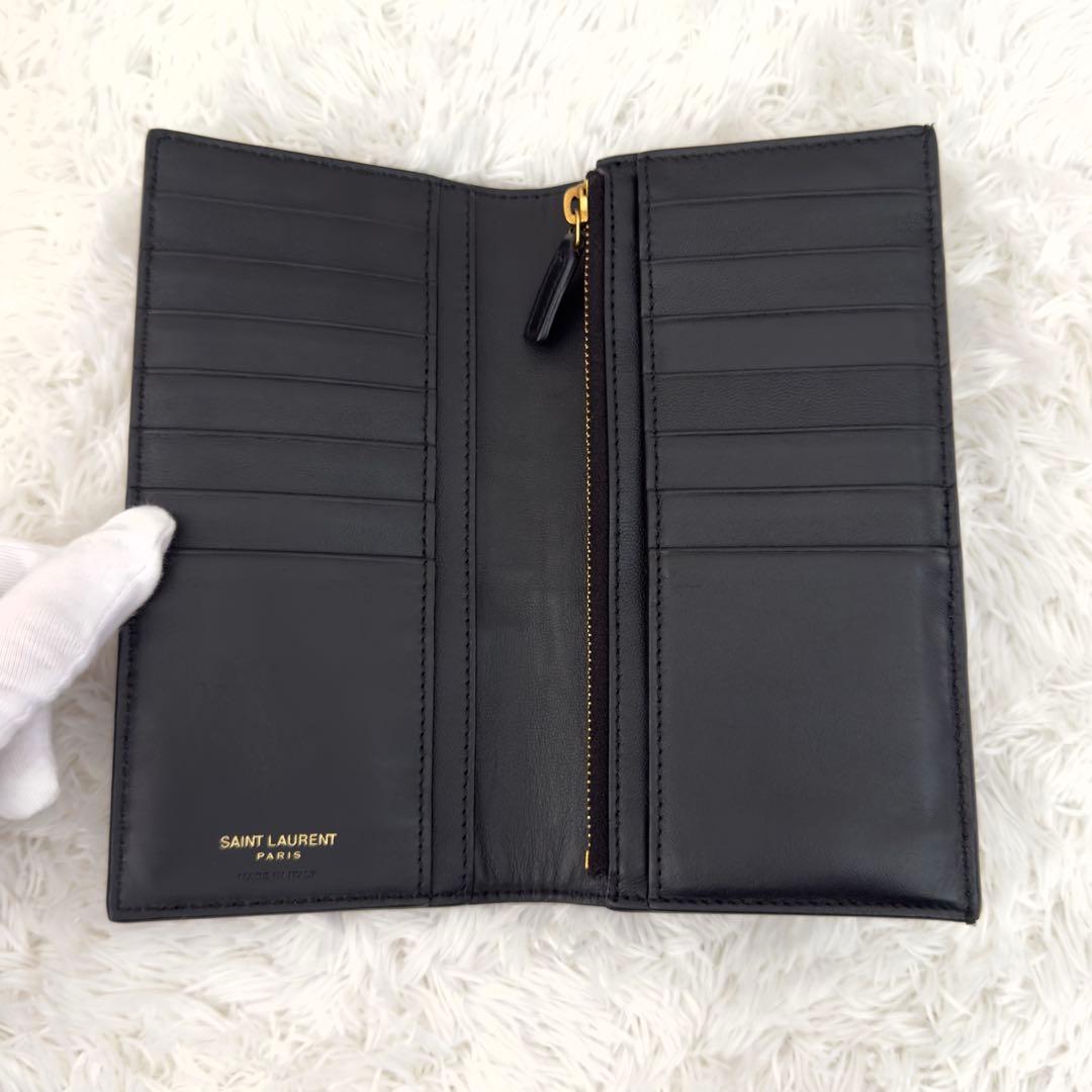 美品✨25年購入 現行 SAINTLAURENT サンローラン 財布 クロコ
