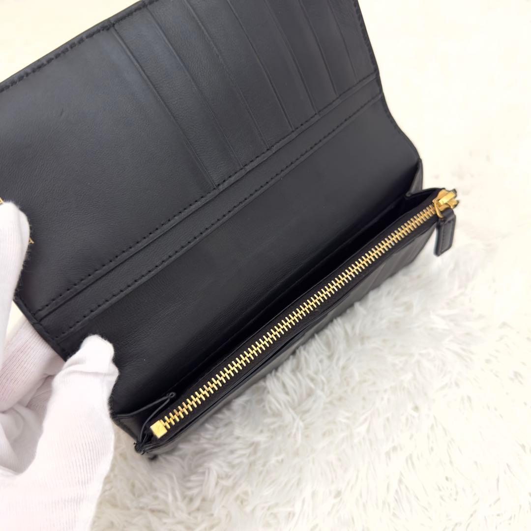 美品✨25年購入 現行 SAINTLAURENT サンローラン 財布 クロコ