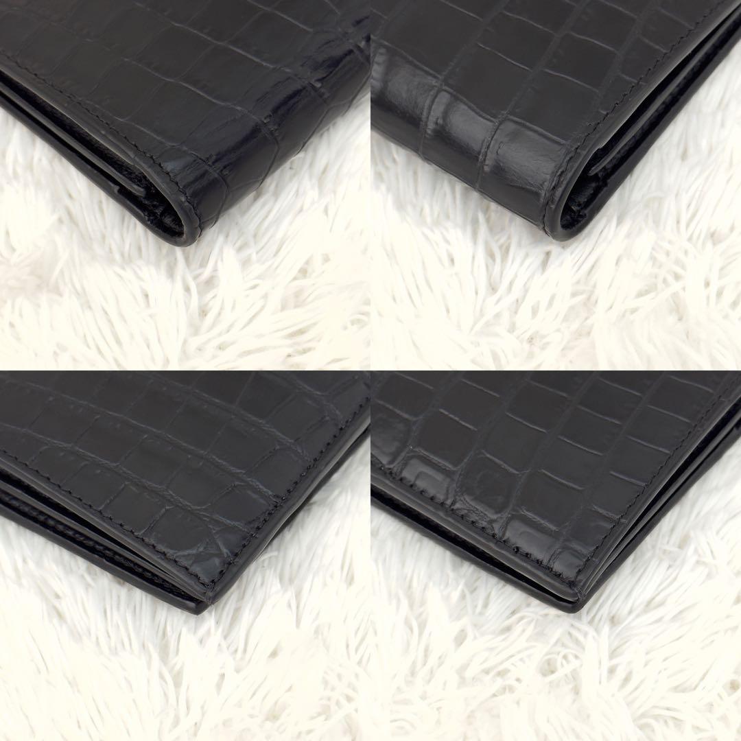 美品✨25年購入 現行 SAINTLAURENT サンローラン 財布 クロコ