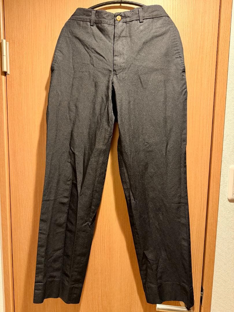 コムデギャルソンオムプリュス ポリ縮絨 スラックス パンツ 黒 L