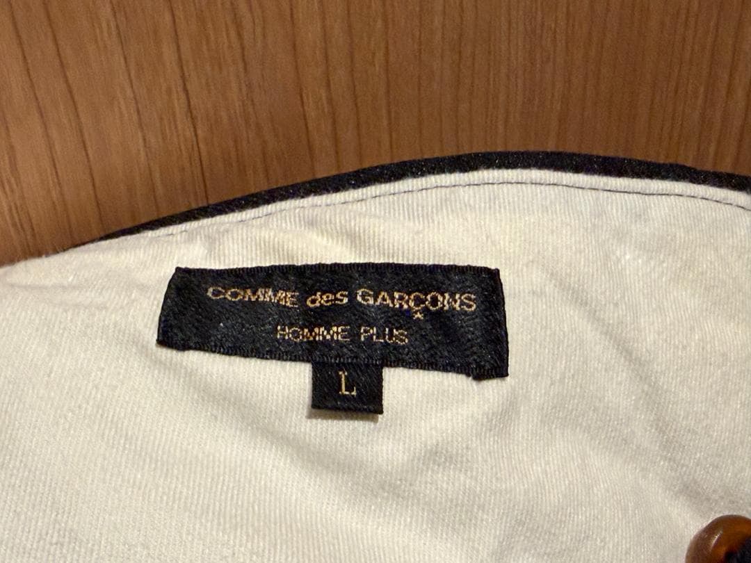 コムデギャルソンオムプリュス ポリ縮絨 スラックス パンツ 黒 L