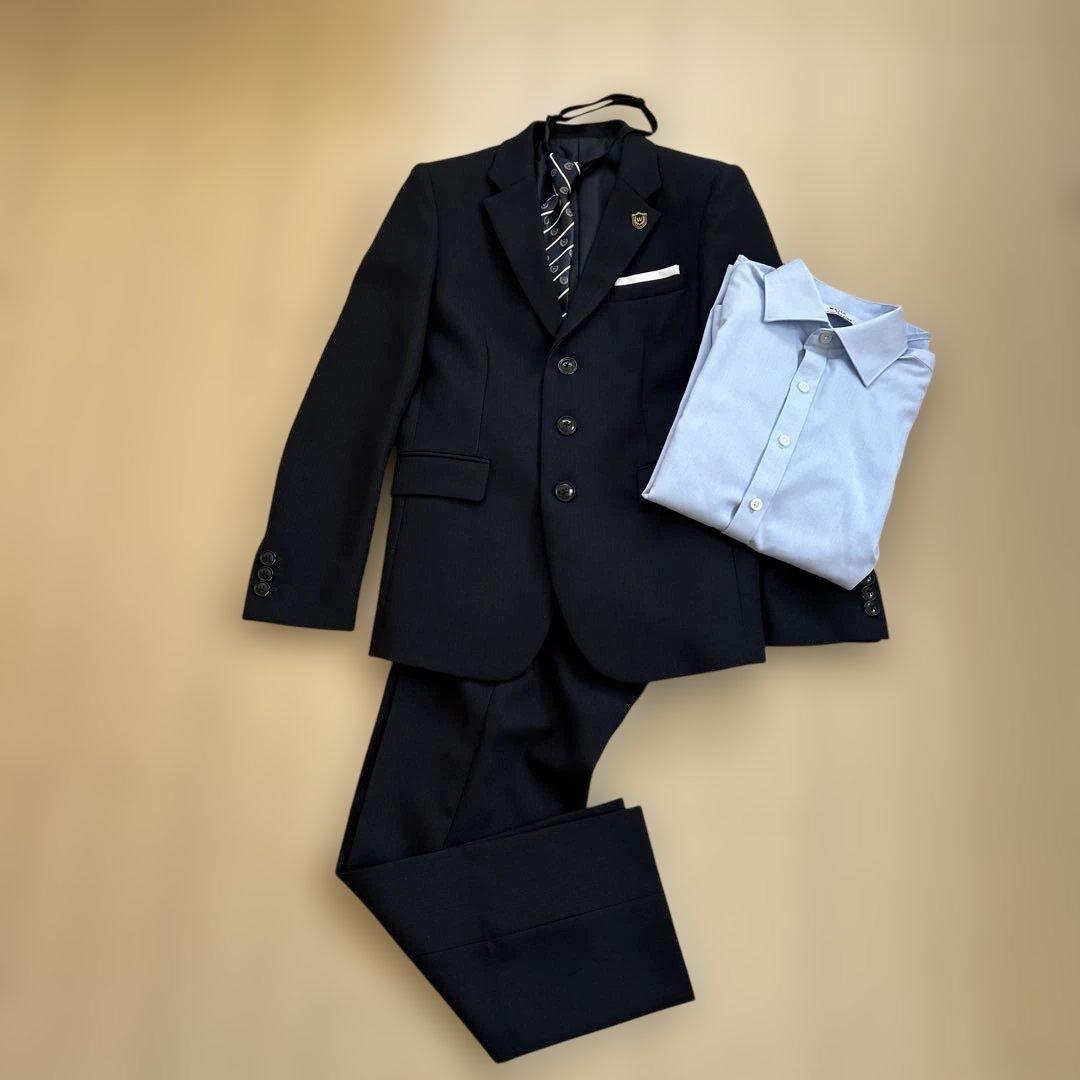 1回使用　ビームスデザイン　スーツ上下　シャツとネクタイ　キッズ　紺色　150