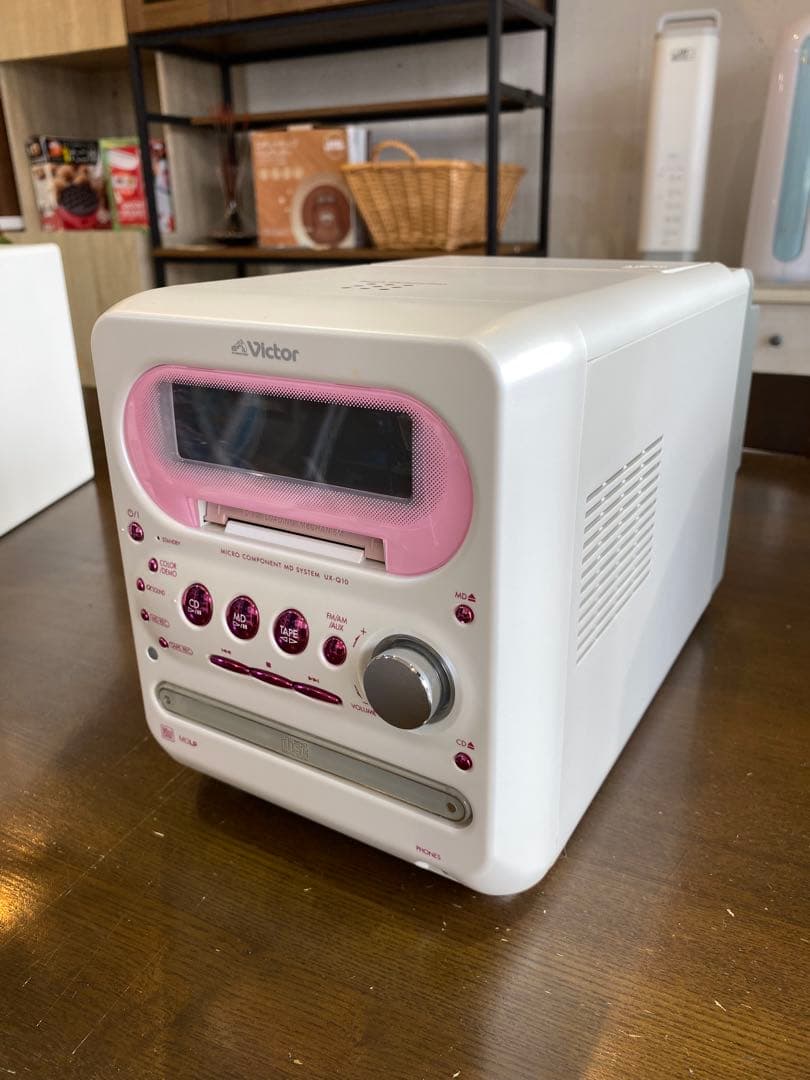【美品】ビクター CD MD カセット コンポ CA-UXQ10-P