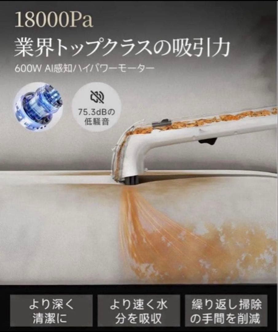 リンサークリーナー　18000Pa超強吸引力600w B300Pro 洗浄機