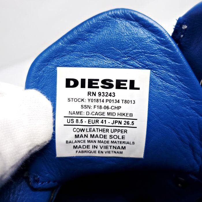 Diesel ディーゼル ダメージ加工 レースアップ レザー ブーツ