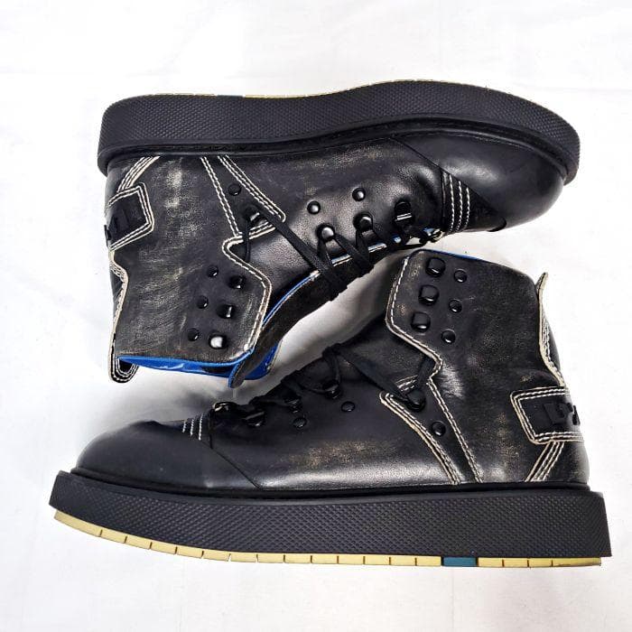 Diesel ディーゼル ダメージ加工 レースアップ レザー ブーツ