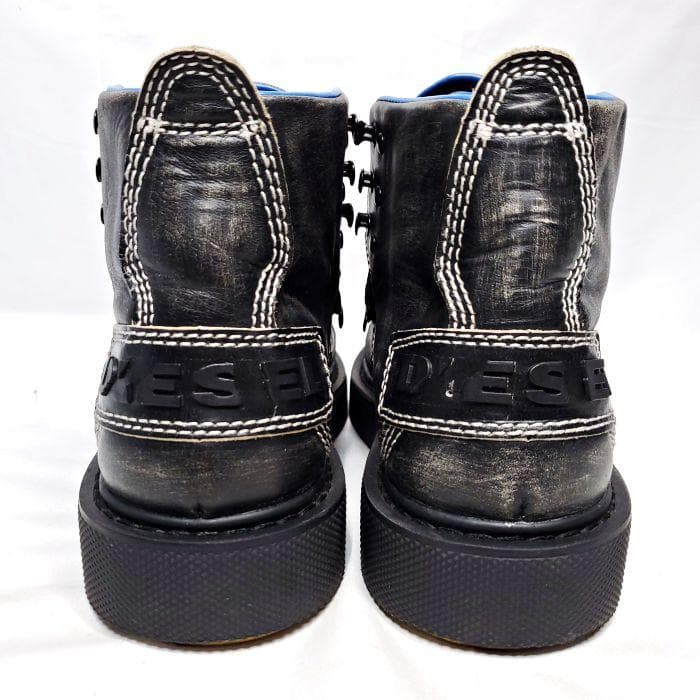 Diesel ディーゼル ダメージ加工 レースアップ レザー ブーツ