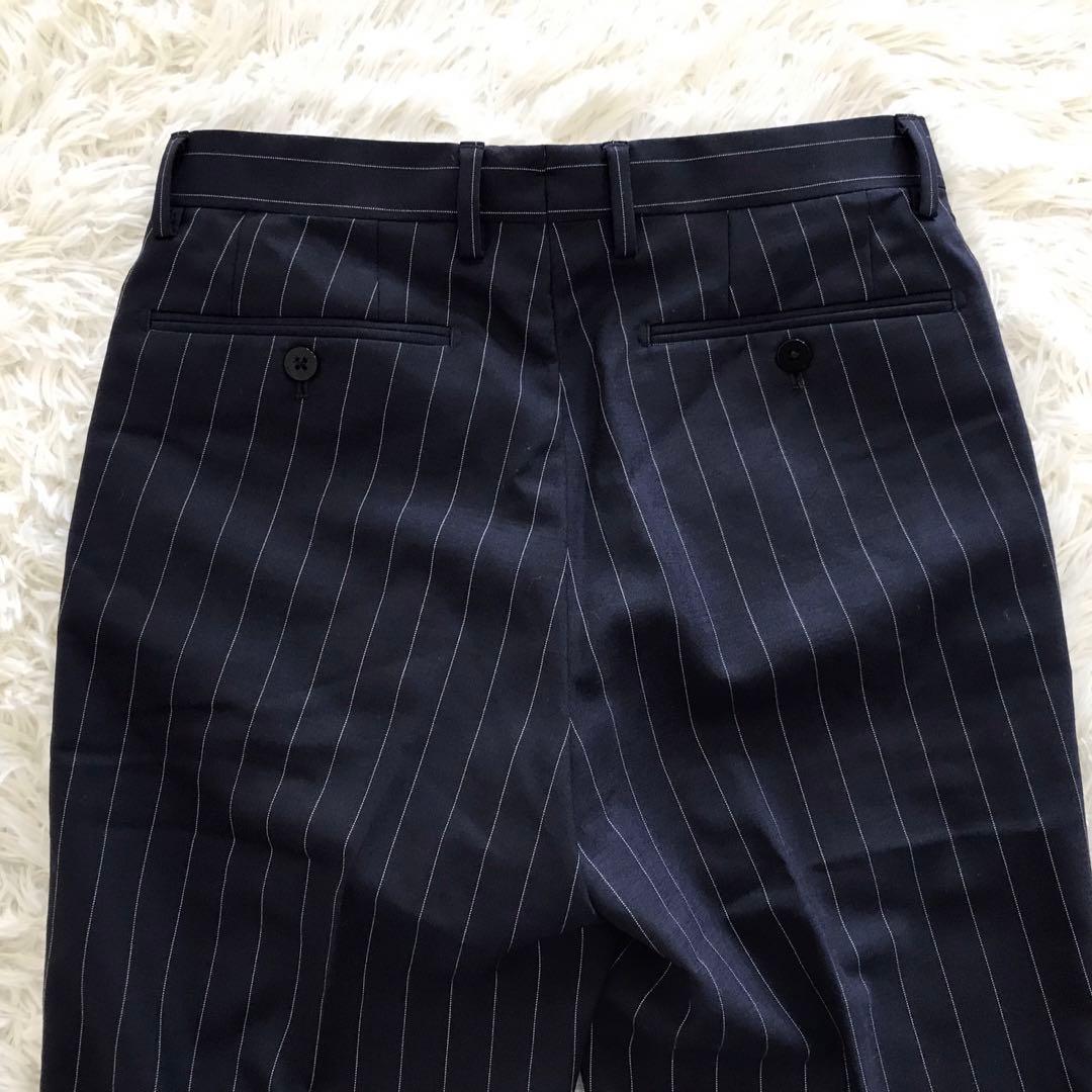 高級✨SOVEREIGN ユナイテッドアローズ スーツ ストライプ ネイビー