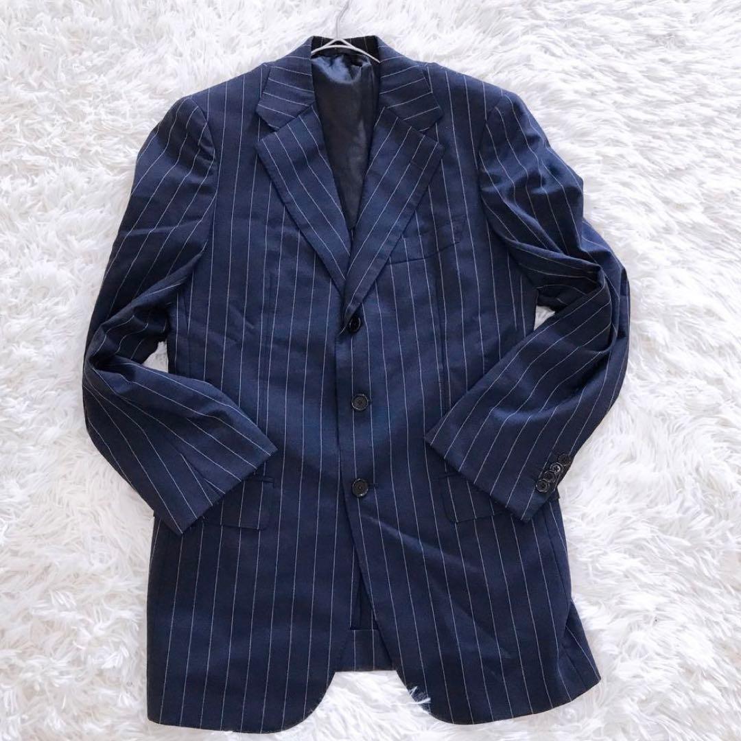 高級✨SOVEREIGN ユナイテッドアローズ スーツ ストライプ ネイビー