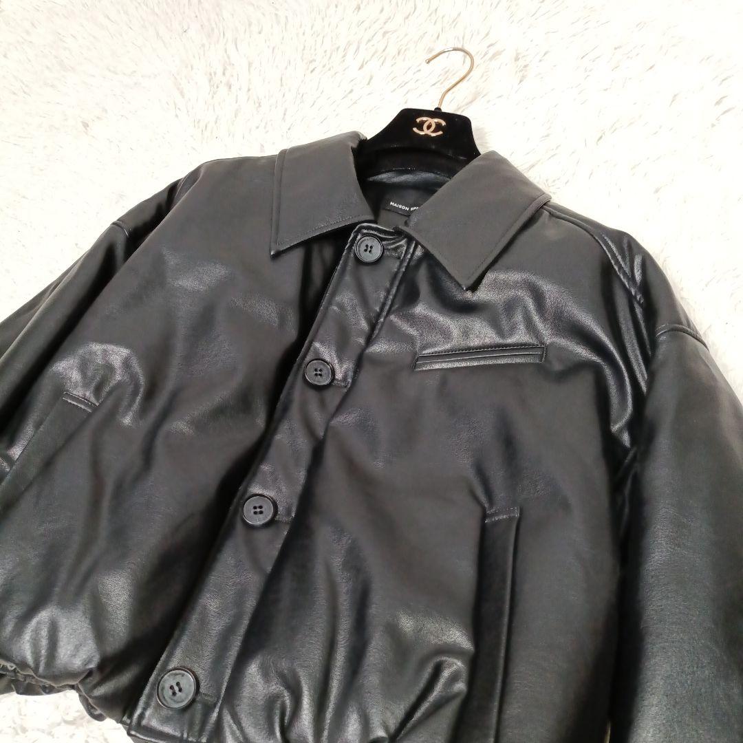 美品・23AW■MAISON SPECIAL ヴィーガンレザーバルーンブルゾン