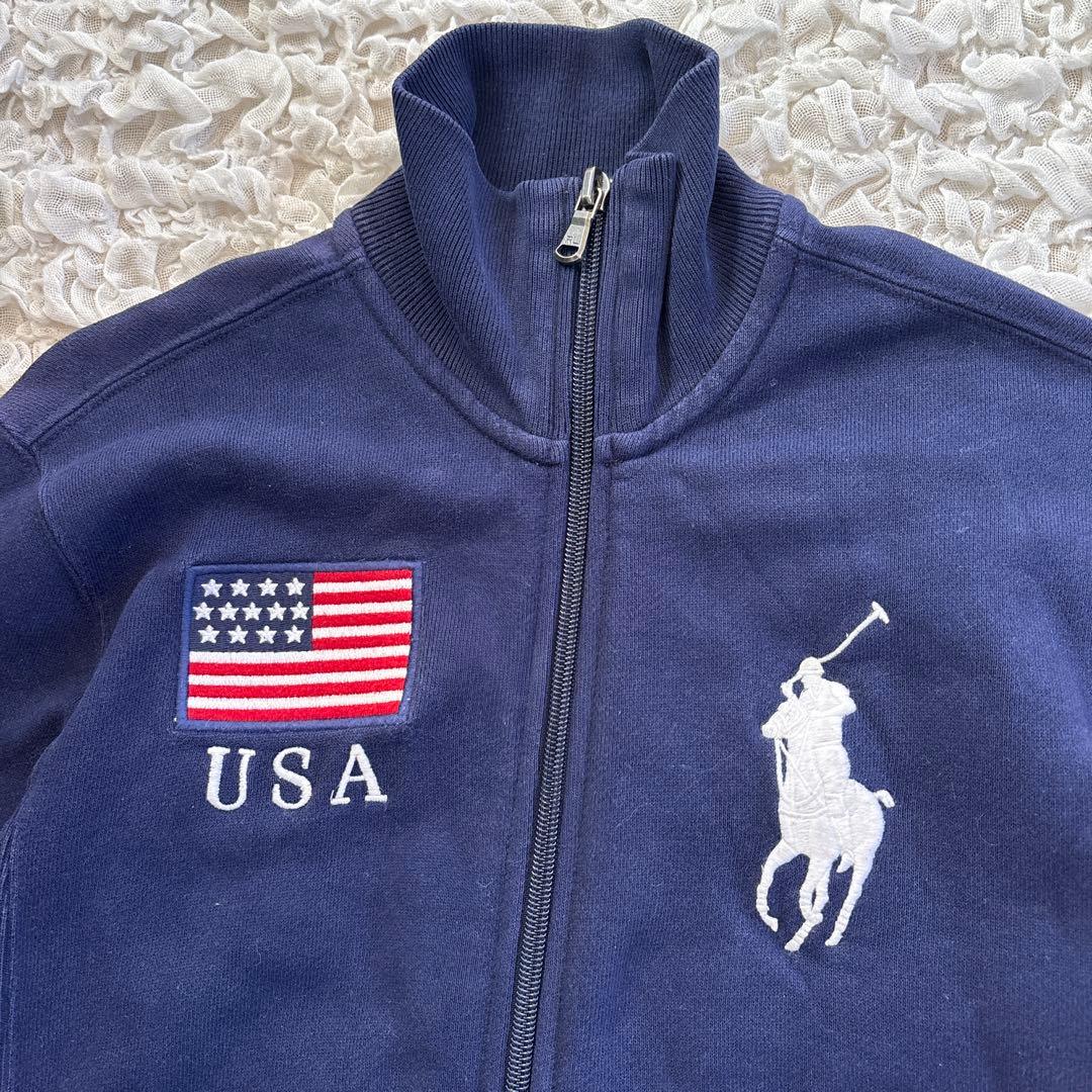 ラルフローレン USAフラッグ ビッグポニージップアップパーカー