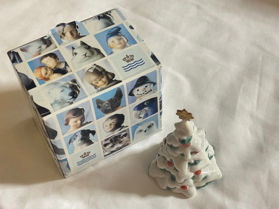 希少 廃盤 ロイヤルコペンハーゲン クリスマスツリー 8cm フィギュリン