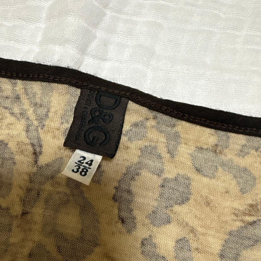 DOLCE&GABBANA レオパード　ヒョウ柄　カットソー　ストレッチ　y2k