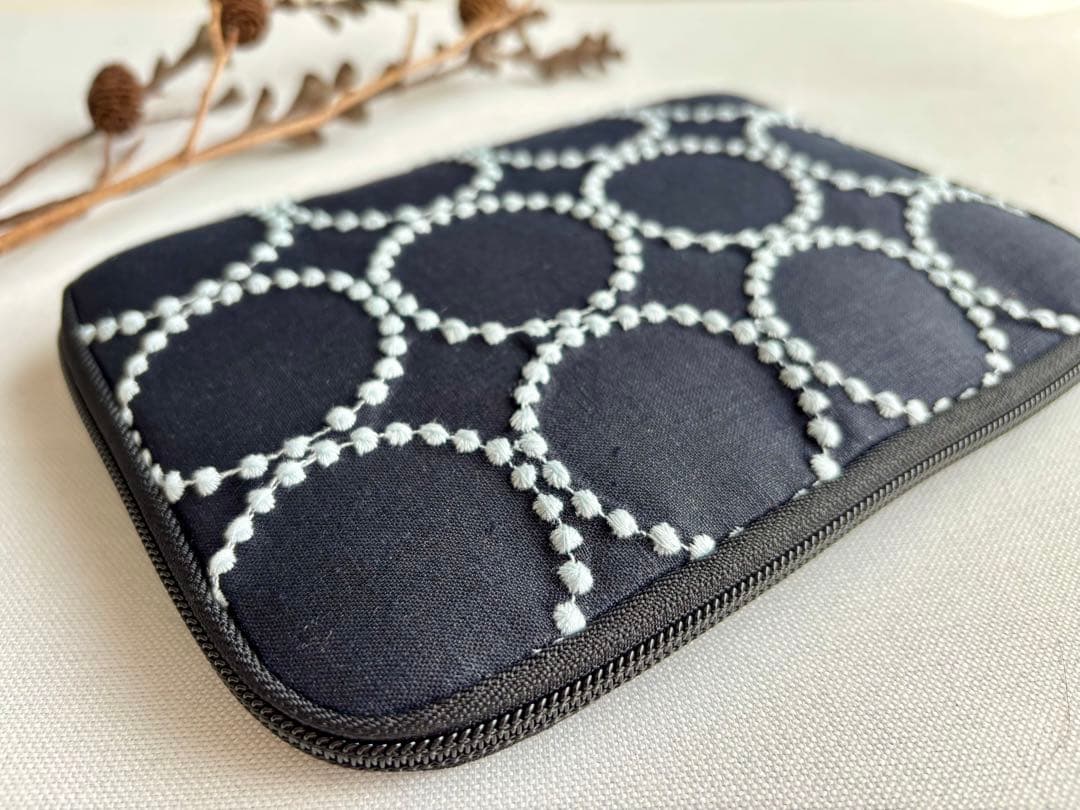 【マルチケース】ミナペルホネン タンバリン navy × light blue